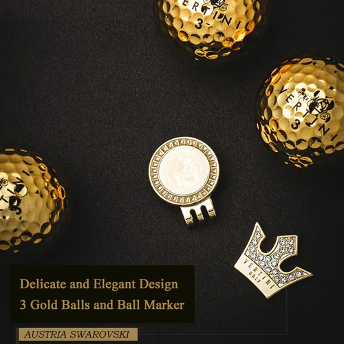 Miniatura 4 de 24K PT. Gold Luxurious Golf Gifts Set Golfer Unique Golf Accessories for Men and Women Golden Gift for Display or Ceremonial Use – Hole-in-One