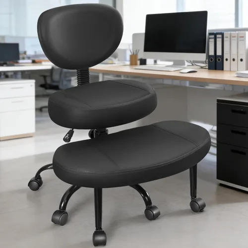 Miniatura 10 de Silla de tocador con ruedas, sillas de maquillaje modernas impermeables con respaldo de altura ajustable, cómodas y lindas sillas de escritorio