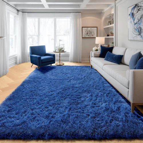 Miniatura 114 de ONASAR - Alfombra de pasillo negra de 2 x 6 pies, esponjosa, lavable, ultrasuave, afelpada, peluda, tapete para bebés, dormitorio de niños, armario