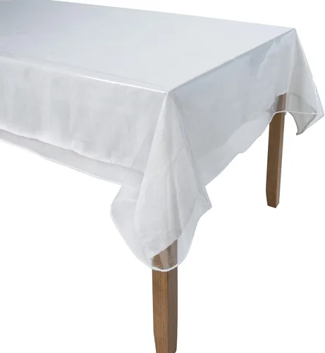 Miniatura 6 de Home Details Protector de mantel redondo 70 pulgadas Cocina Construcción duradera Vinilo Crystal Clean