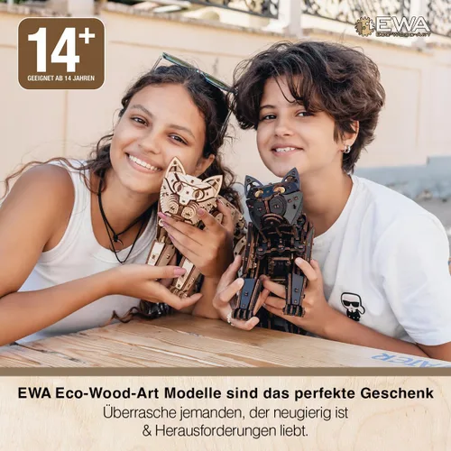 Miniatura 6 de EWA Eco-Wood-Art - Rompecabezas de tractor mecánico tridimensional KIROVETS K-7M para adultos y adolescentes-Colección sin pegamento-596 detalles
