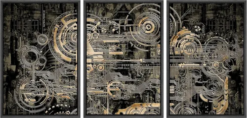 Miniatura 74 de wall26 Lienzo enmarcado para pared, juego de arte exótico tropical, océano, mar, avión, puesta de sol, transporte, fotografía, realismo, decorativo