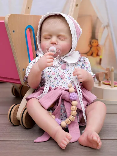 Miniatura 11 de Muñecas Reborn de bebé – Muñecas de bebé reales de 20 pulgadas que se ven reales, muñeca de cuerpo completo de vinilo para niña, recién nacida Rosa