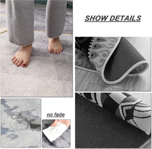 Miniatura 2 de Alfombras redondas de moda 23.6 in, 31.5 in, 39.4 in, 47.2 in, 55.1 in, 63.0 in, 70.9 in, 78.7 in, sala de estar, dormitorio, cama, gran alfombra