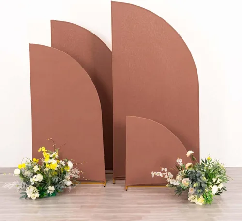 Miniatura 62 de Efavormart - Juego de 4 fundas de elastano beige para arco de media luna, fundas de telón de fondo Chiara de 2.5 pies a 7 pies para escenarios
