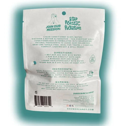 Miniatura 2 de Barra de acondicionador de cabello sólido de menta marroquí Acondicionador natural con embalaje sin plástico Bolsa compostable sin residuos