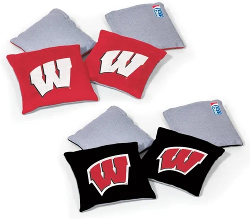 Miniatura 46 de Wild Sports - Puf de doble cara NCAA College de 8 unidades, bolsas de lanzamiento prémium para juego de cornhole, ideal para portones traseros