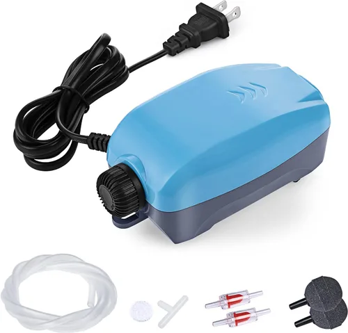 Miniatura 8 de HITOP 3W 80GPH Adjustable Aquarium Air Pump, Upgrade Quiet Oxygen Pump, Powerful Air Aerator for Fish Tank up to 120 Gallon