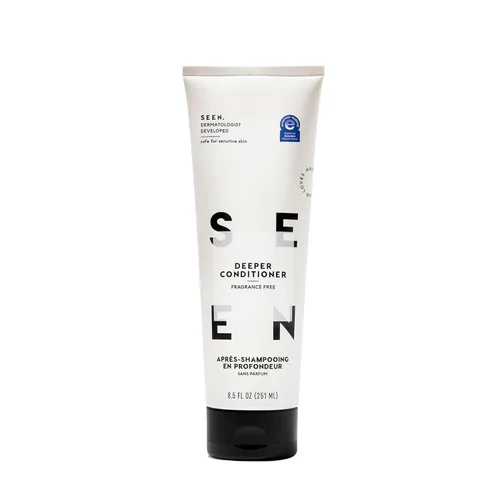 SEEN Acondicionador más profundo, sin fragancia, no comedogénico para el cabello, desarrollado por dermatólogos, seguro para pieles sensibles,
