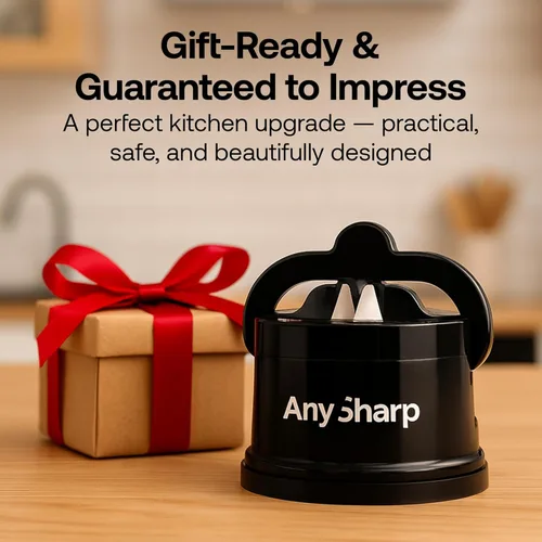 Miniatura 9 de AnySharp Chef - Afilador de cuchillos manos libres - Herramienta de afilado fácil de usar con base de succión PowerGrip y ángulo preestablecido