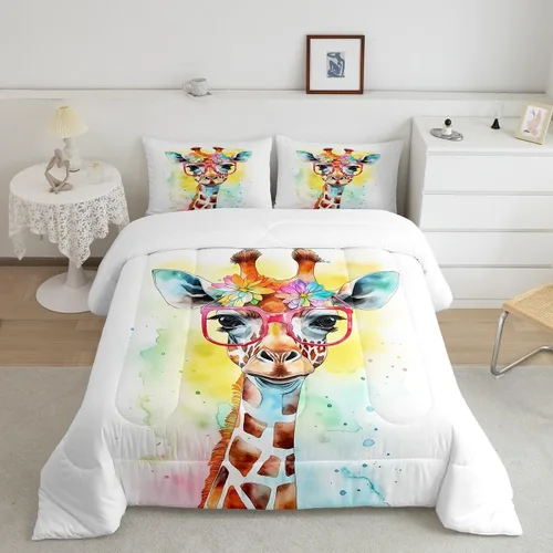 Miniatura 36 de Juego de edredón de pavo real en acuarela tamaño King, elegante y hermoso juego de ropa de cama edredón de plumas azules de 3 piezas para niños