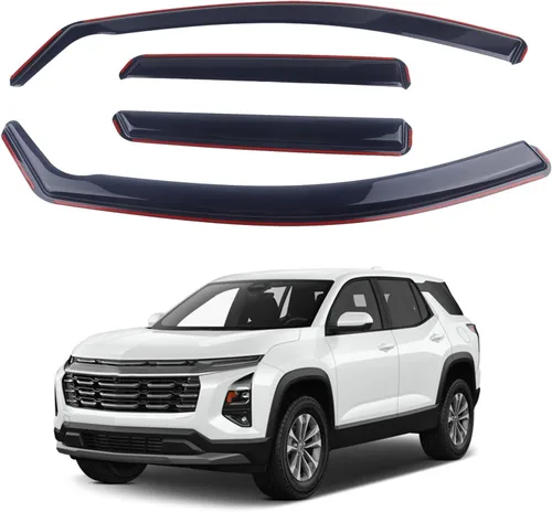 4 protectores de lluvia extra duraderos en el canal para Chevrolet Equinox 2025 2026 (no para EV), deflectores de ventana, viseras de ventana (negro