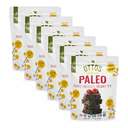 Miniatura 12 de Mezcla de brownie clásica sin granos de Otto's Naturals, 11.1 Oz., Libre de los 9 principales alérgenos, harina de yuca orgánica, sin gluten,