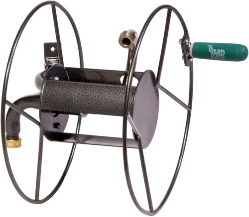 Yard Butler Soportes de carrete de manguera – Soporte de manguera de jardín compacto y versátil con opciones giratorias y de montaje – Ideal para
