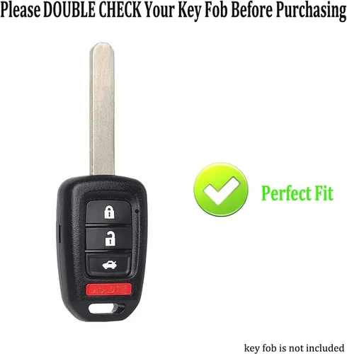 Miniatura 2 de Funda protectora de TPU para llavero compatible con Honda Accord 2013-2016 Honda Accord 2014-2015 CRV 2014-2015 Civic Key Fob (blanco)