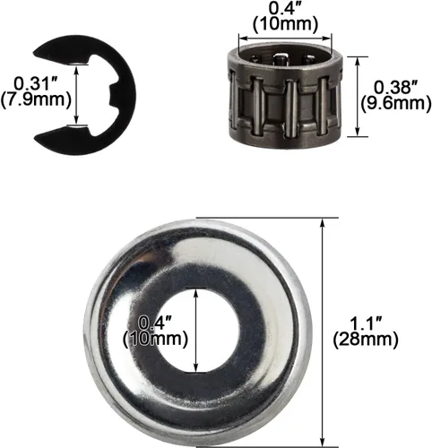 Miniatura 3 de ANCIRS Kit de clip electrónico de arandela de tambor de embrague 3/8 6T para motosierra MS170 MS180 MS210 MS230 MS250 017 018 021 023 025 1123 640