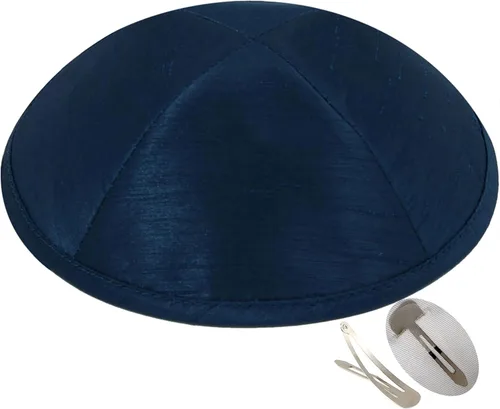 Miniatura 29 de Zion Judaica Deluxe Raw Silk Kippot Paquetes a granel o kipá individual incluye clips gratis