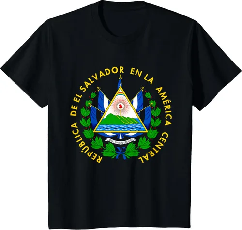 Miniatura 45 de Camiseta con diseño de emblema de la bandera de El Salvador