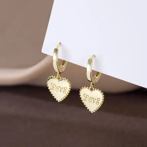 Miniatura 3 de SLUYNZ Stering - Aretes de aro pequeños con forma de corazón de plata para mujer