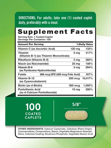 Miniatura 2 de Nature's Truth Vitamina B Complex Plus Vitamina C 100 cápsulas Suplemento vegano, sin OMG y sin gluten