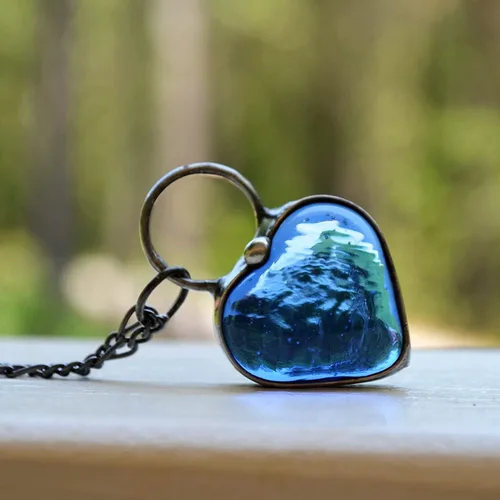 Miniatura 22 de Handmade Glass Chunky Heart Necklace