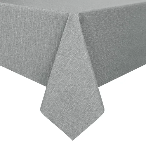 Miniatura 20 de Romanstile Mantel de PVC 100% impermeable, cuadrado, a prueba de derrames de aceite, resistente a las manchas, manteles de plástico fáciles de Beige