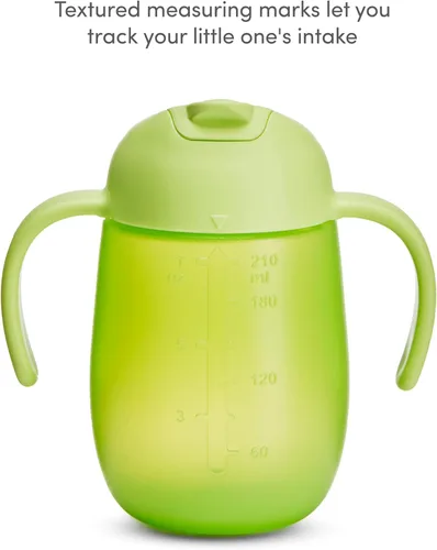 Miniatura 2 de Munchkin Simple Clean Trainer Vaso Entrenador Sippy Cup con Asas, 6+ Meses, 7 Onzas, Azul/Verde