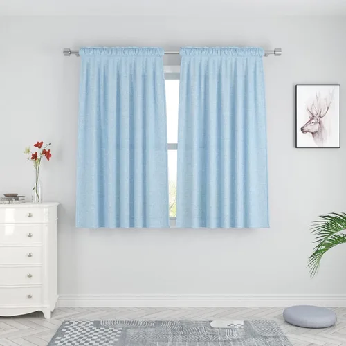 Miniatura 58 de UPOPO Cortinas de Niveles Beige Sobre Fregadero con Textura de Lino para Ventana de Cocina de 16 Pulgadas de Largo Caravana Privacidad Pequeñas