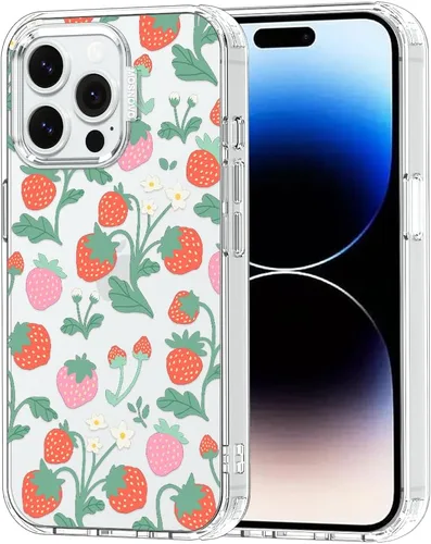 MOSNOVO - Funda para iPhone 14 Pro Max, protección Buffertech de grado militar contra caídas (6.6 pies), antidesprendimiento, poliuretano Claro -