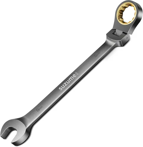 Miniatura 28 de SUZUME Juego de llaves de trinquete métricas y SAE de cabeza flexible de 24 piezas, 72 dientes Cr-V, juego de llaves de trinquete de acero Cr-V