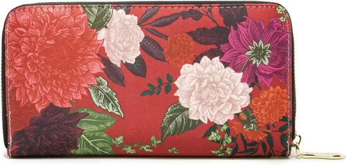 Miniatura 73 de Cartera de mano para mujer, estilo bohemio, con RFID, elegante, espaciosa con correa para viajes, capacidad para tarjetas, teléfono, dinero