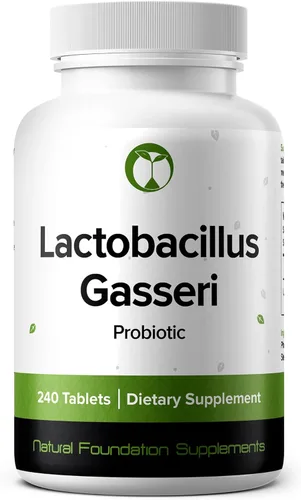 Miniatura 23 de Natural Foundation Supplements Lactobacillus Casei Suplemento probiótico 240 tabletas 3 mil millones de CFU de probióticos para hombres y mujeres