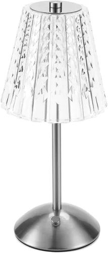 Miniatura 9 de Nusogon Lámpara de Mesa Táctil Inalámbrica, Lámpara de Escritorio Pequeña LED Recargable, 3 Colores Regulables Operada con Batería, Lámpara