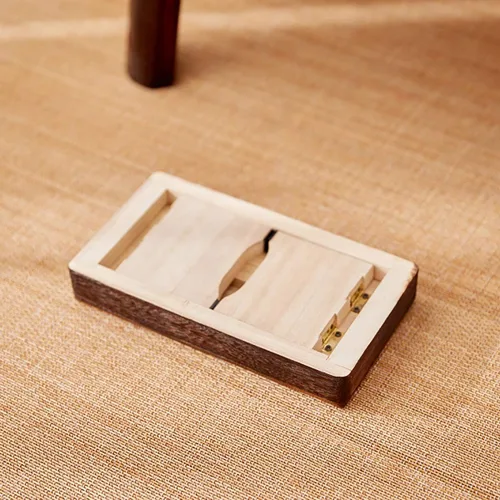 Miniatura 5 de Taburete bajo de madera plegable, estilo japonés, muebles tradicionales portátiles para el hogar, taburete tatami