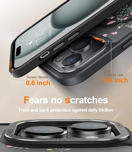 Miniatura 283 de Goodon para iPhone 15 Pro Max con protector de pantalla de privacidad, compatible con Magsafe, funda translúcida mate a prueba de golpes - Linda