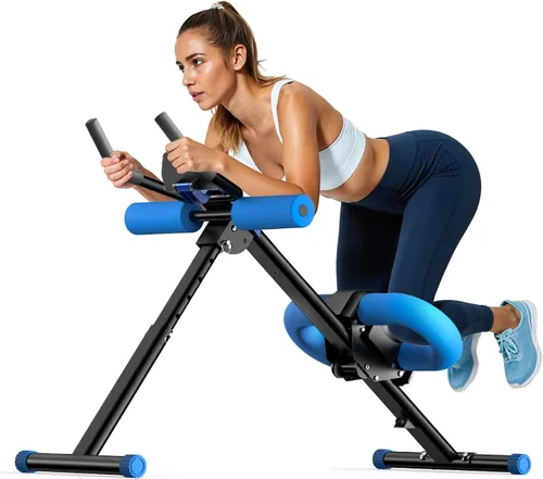 Miniatura 13 de OWLSKY Máquina de abdominales, máquina de entrenamiento abdominal ajustable para entrenamiento de abdominales en casa, gimnasio, plegable
