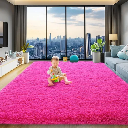 Miniatura 91 de qulint Alfombras de área de 5 x 7 pies para sala de estar, alfombra suave y esponjosa para dormitorio, alfombra de habitación de niños grandes, Gris