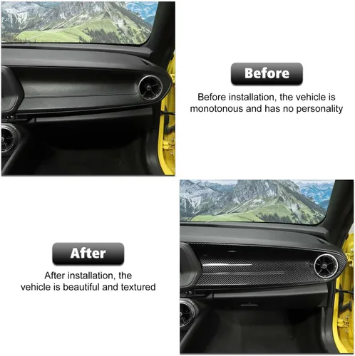 Miniatura 2 de RT-TCZ Kit de cubierta de panel de consola central, marco de medidor, accesorios de decoración interior para Chevrolet Camaro 2016-2022, grano