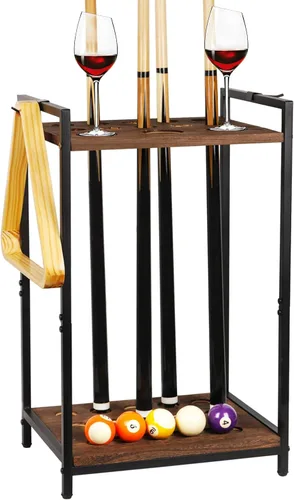 Soporte para Palos de Billar Soporte para Tacos de Billar Estante Soporte para Tacos 10 Tacos Estantes para Tacos de Billar para Sala de Billar Club
