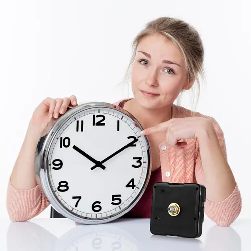 Miniatura 6 de Healifty Mecanismo de movimiento de reloj de cuarzo de 2.20 x 0.62 pulgadas, funciona con pilas, repuesto de reloj de pared, piezas de reparación