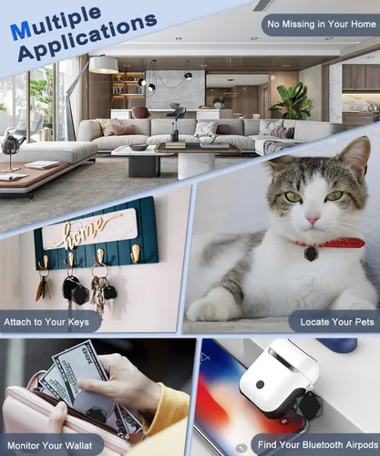 Miniatura 5 de Elecpow Localizador de llaves con sonido, 85 dB+Rf buscador remoto con 164 pies. Buscador de control remoto de TV inalámbrico para llaves, cartera