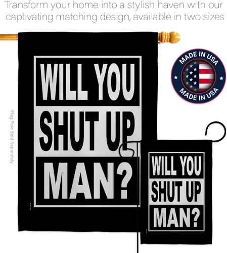 Miniatura 4 de Will You Shut Up Garden House Flag - Set Patriotic Vote President Democrat Republican Tea Party United State American Election - Decoration Banner