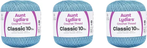 Miniatura 14 de Aunt Lydia Classic Crochet - Paquete de 3 unidades de 350y/1,049.9 ft - Blanco Antiguo