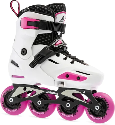 Rollerblade Apex Junior - Patín en línea ajustable para fitness, Blanco/Rosa