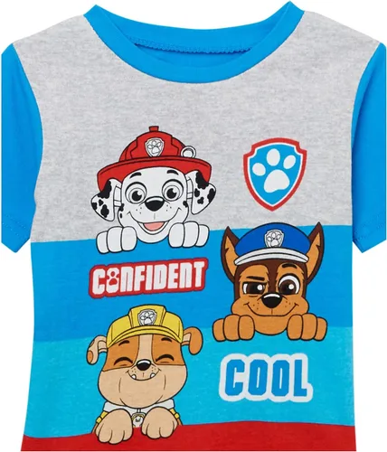 Miniatura 9 de Nickelodeon Paw Patrol - Conjunto de pijama de algodón ajustado de 6 piezas, suave y lindo para niños