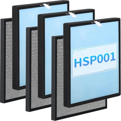 Miniatura 8 de 2 juegos de filtros de repuesto HSP001 H13 True Hepa, compatibles con purificador de aire HATHASPACE, 4 en 2, filtro HEPA True H13 con prefiltro