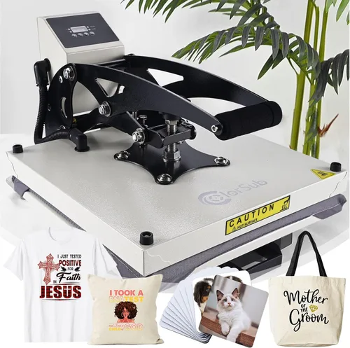 Miniatura 6 de ColorSub Prensa térmica de 15 x 15 pulgadas, máquina de prensa térmica de calidad industrial con cajón deslizante, máquina de prensa de calor