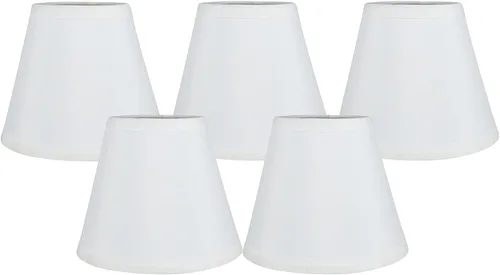 Miniatura 8 de Cortinas de lámpara de araña, 3.5 x 6 x 5 pulgadas, clip (juego de 2, blanco roto)