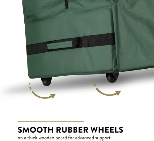 Miniatura 3 de ZOBER Bolsa de almacenamiento para árbol de Navidad con ruedas de tela Oxford 600D, se adapta a árboles artificiales de 7.5 pies, bolsa impermeable