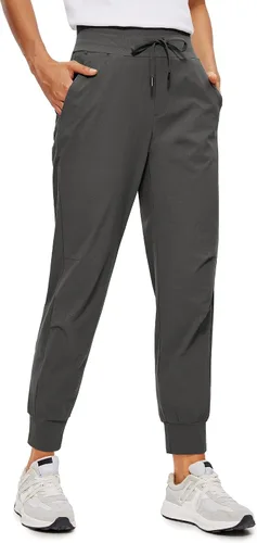 CRZ YOGA Pantalones deportivos de cintura alta con bolsillos para mujer, de 27.5 pulgadas, ligeros, para entrenamiento, viajes, uso casual, al aire